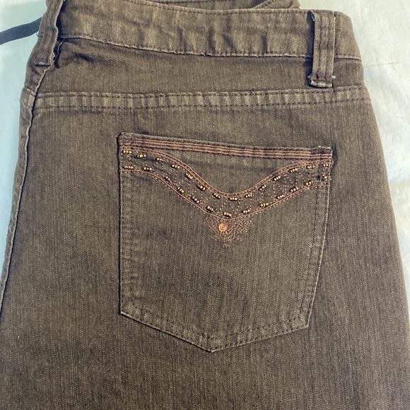 Brown Stretch Jeans ~ 18 - Picture 2 of 8